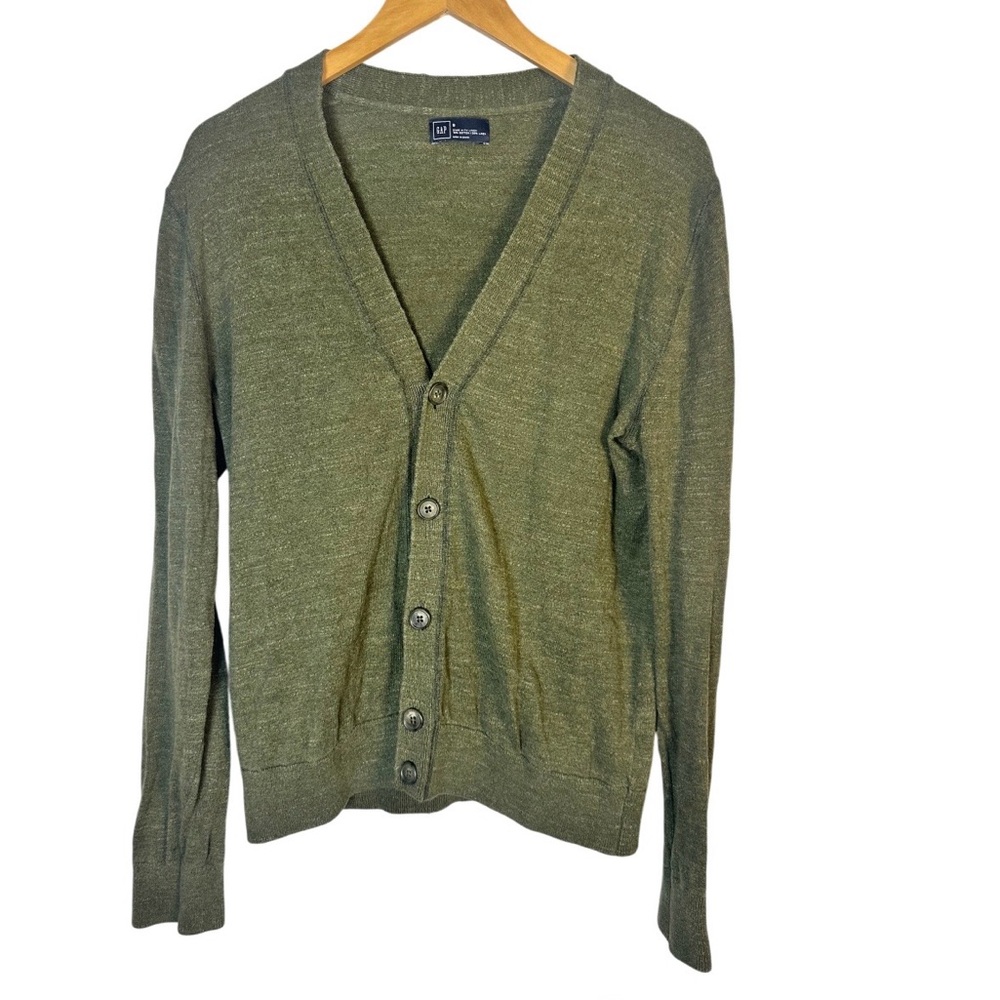 GAP Olive Cardigan Sweater for Men